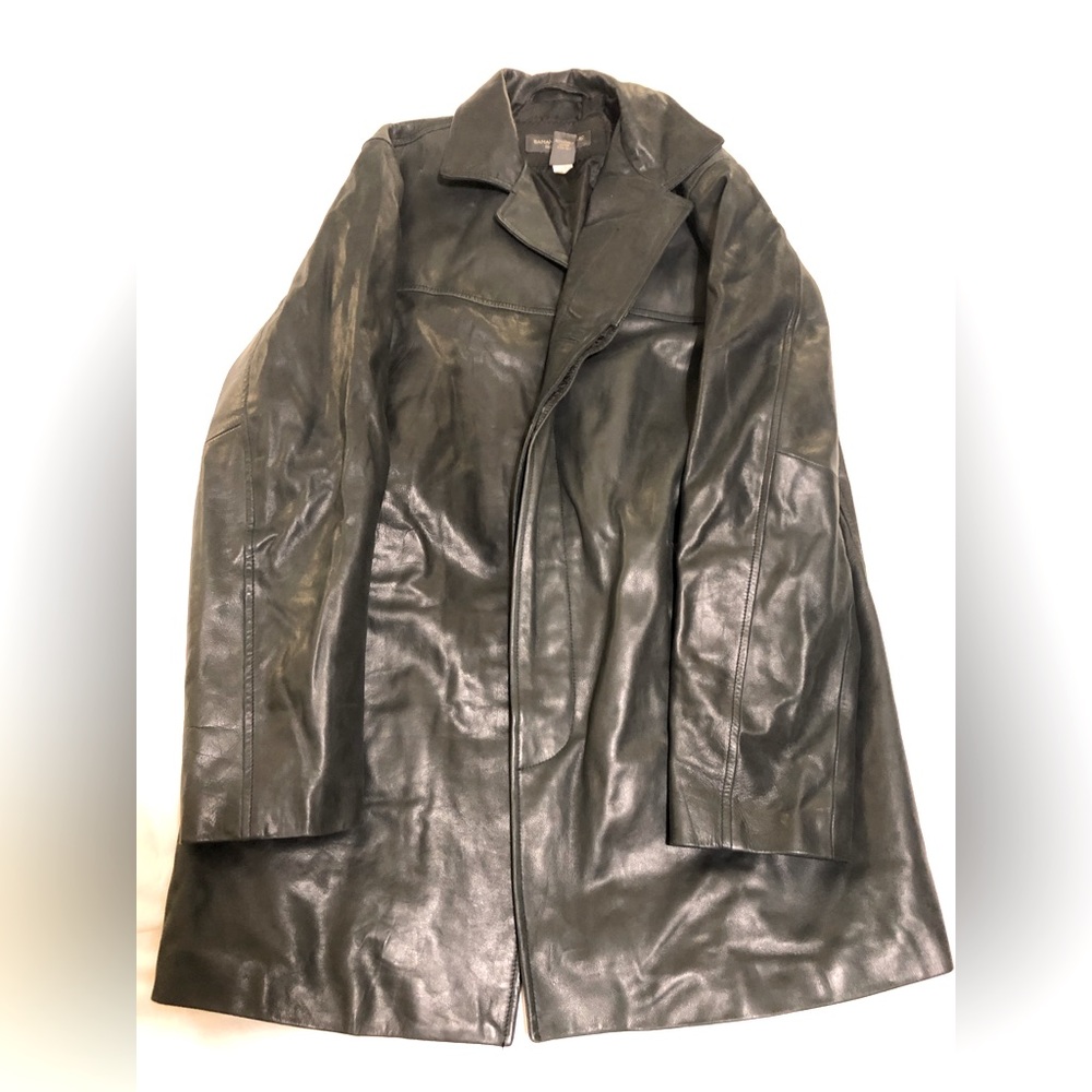 Banana republic vintage leather jacket, black, GUC